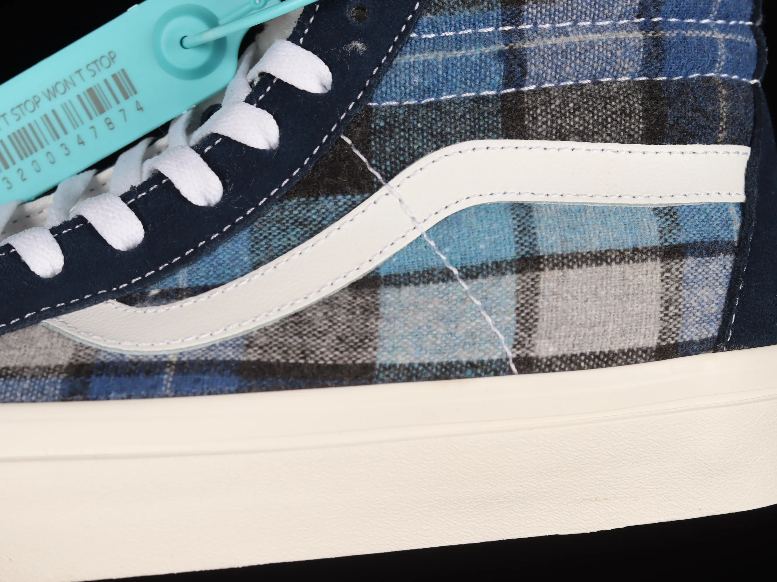 All categories Vans Vans series Vans Hi Vans high-top plus velvet Vans Sk8-Hi x Pendleton joint model plaid element high-top casual sneakers VN0A38GF9GS plus velvet